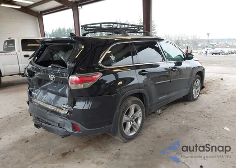 2016 Toyota Highlander Limited V6 z USA, uszkodzony, nr VIN 5TDDKRFH4GS256744